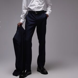 Topman Men's Suit Pants in Navy Size 36
